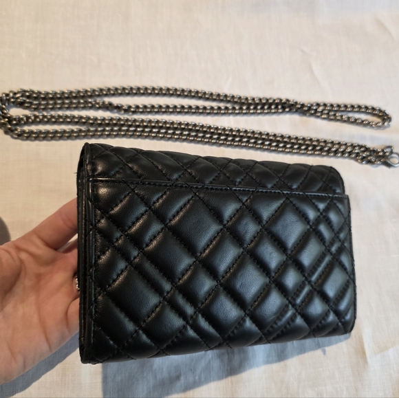 Kurt Geiger Brixton Black Quilted
Leather Chain Lock Crossbody - Picture 12 of 16